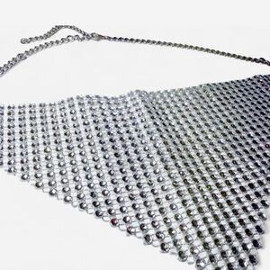 Shop BGlittz Crystal Face Mask - Silver